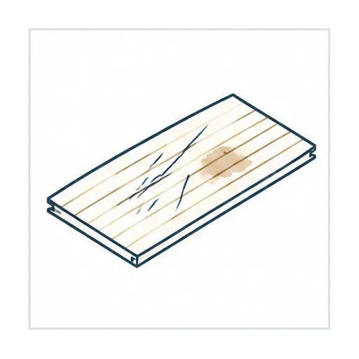 Schematic: Deep scratches, stains or pet damage