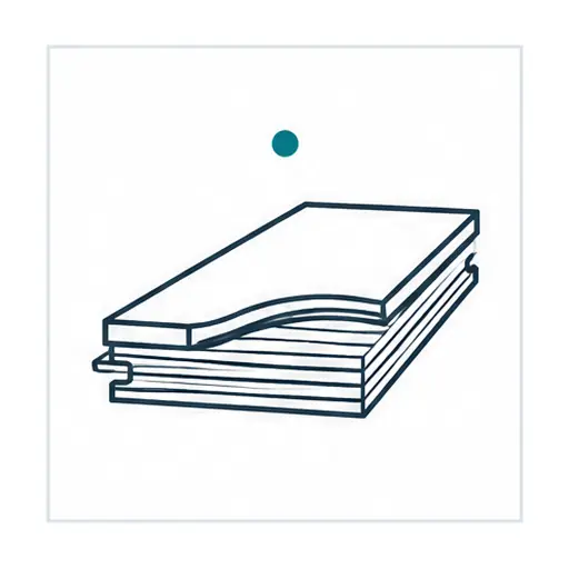 Schematic: Engineered, prefinished standard plank